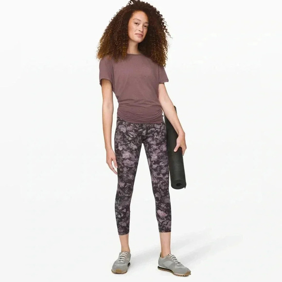 Lululemon Align Pant  II 25 Inch Floral Illusion Ice Grey Multi - Picture 1 of 13